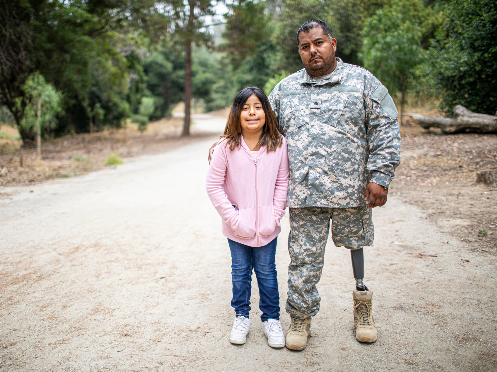 Disabled veteran and daughter