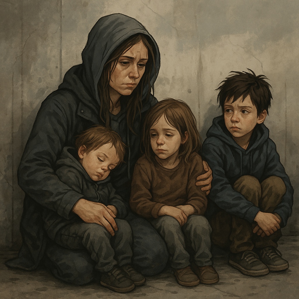 Homeless family